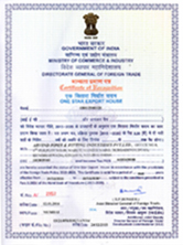 Export House Certificate